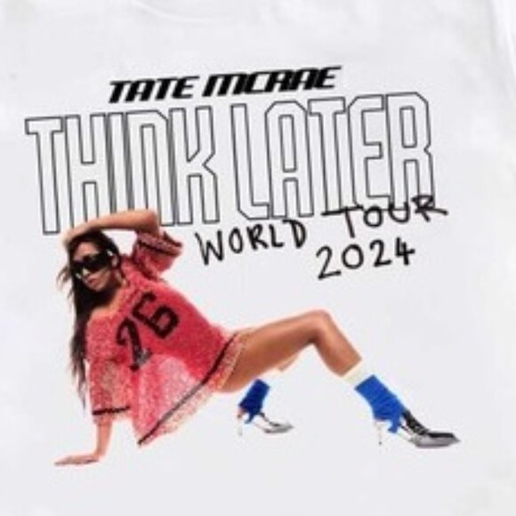 Tate McRae Think Later World Tour 2024 Concert Shirt Tate McRae Fan Gift Tee 05 - Picture 2 of 5